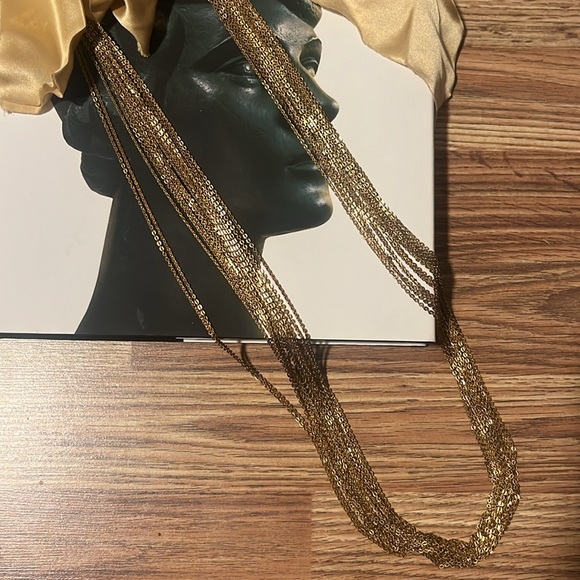 J Crew gold/silk necklace - Picture 3 of 9